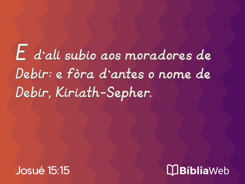 Josué 15:15 em imagem para compartilhar