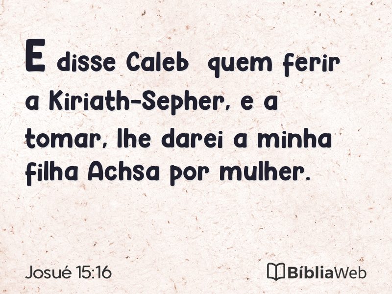 Josué 15:16 em imagem para compartilhar