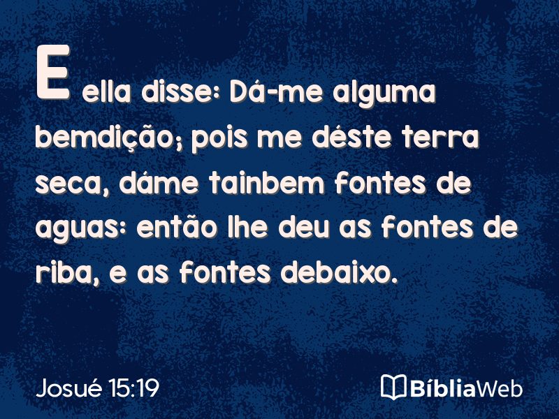 Josué 15:19 em imagem para compartilhar