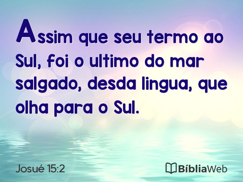 Josué 15:2 em imagem para compartilhar