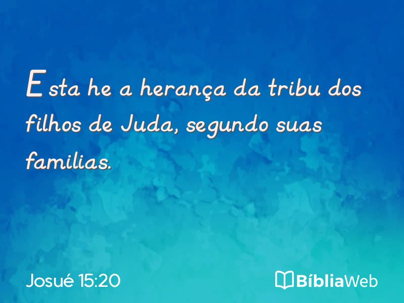 Josué 15:20 em imagem para compartilhar