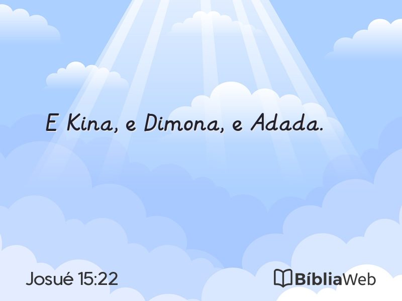 Josué 15:22 em imagem para compartilhar