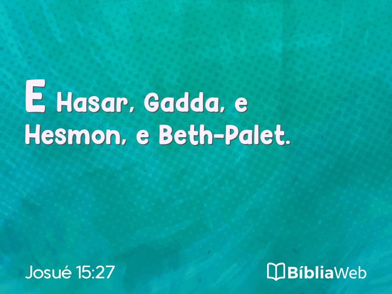 Josué 15:27 em imagem para compartilhar
