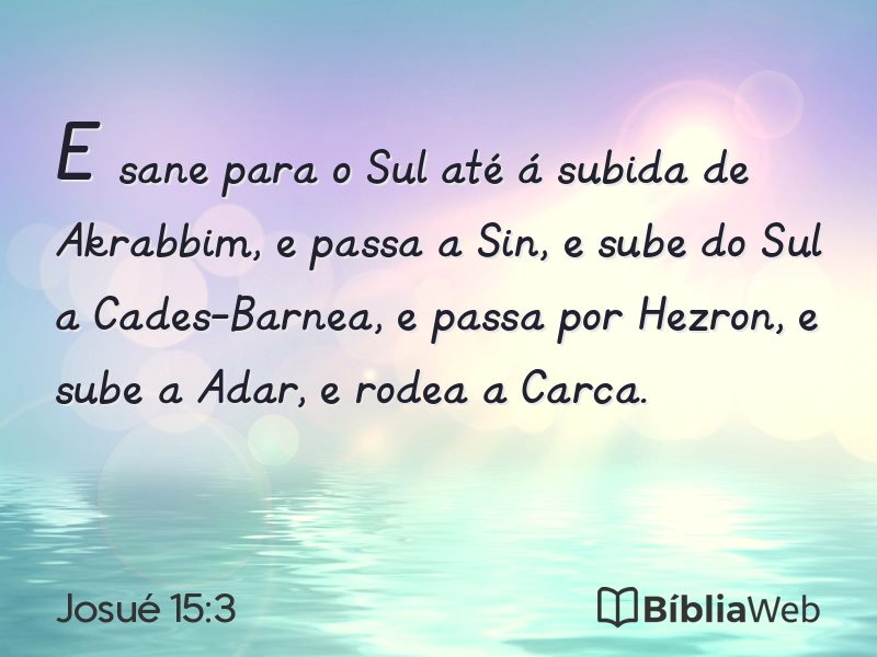 Josué 15:3 em imagem para compartilhar