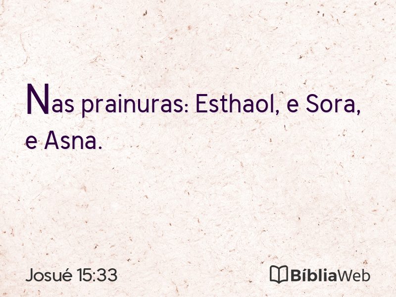Josué 15:33 em imagem para compartilhar