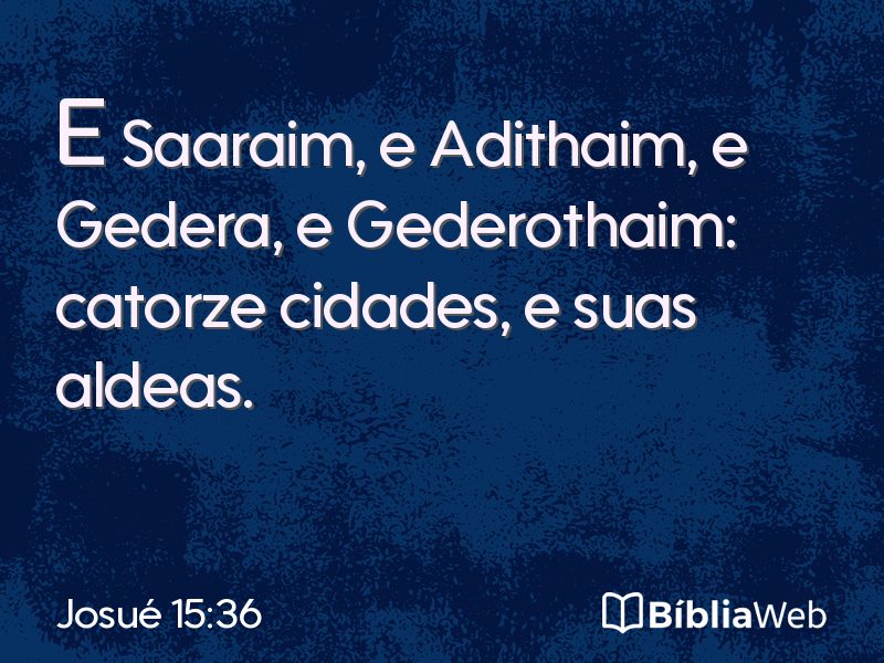 Josué 15:36 em imagem para compartilhar