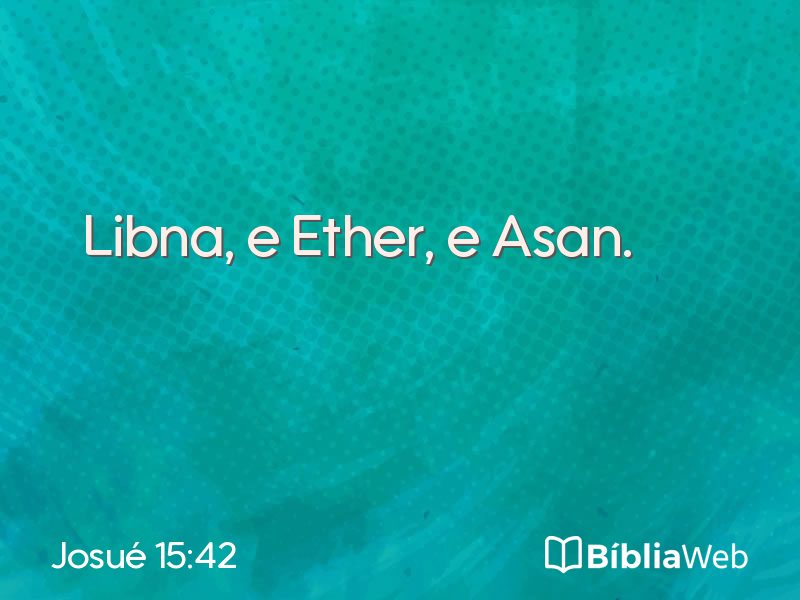 Josué 15:42 em imagem para compartilhar