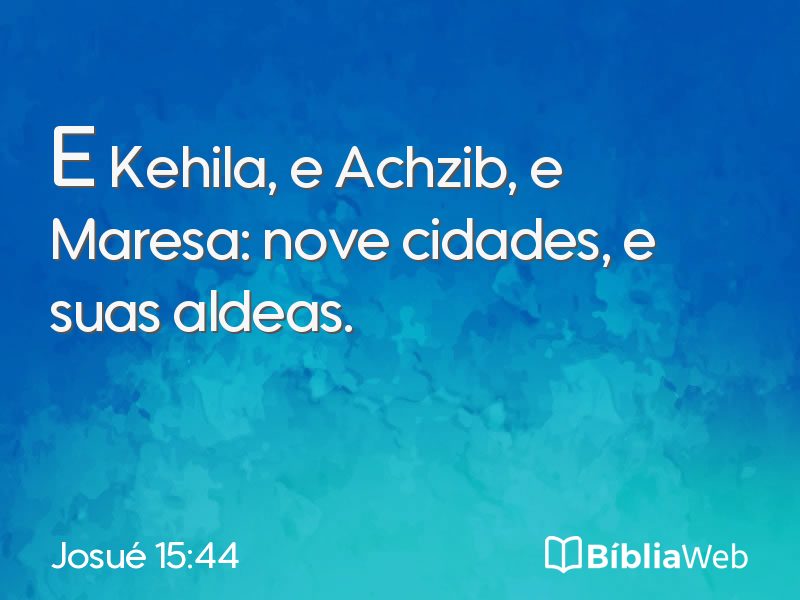 Josué 15:44 em imagem para compartilhar