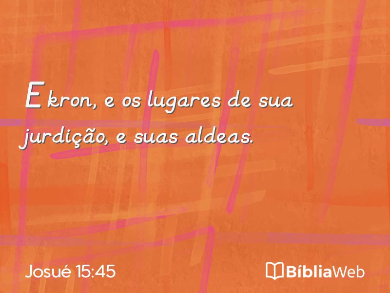 Josué 15:45 em imagem para compartilhar