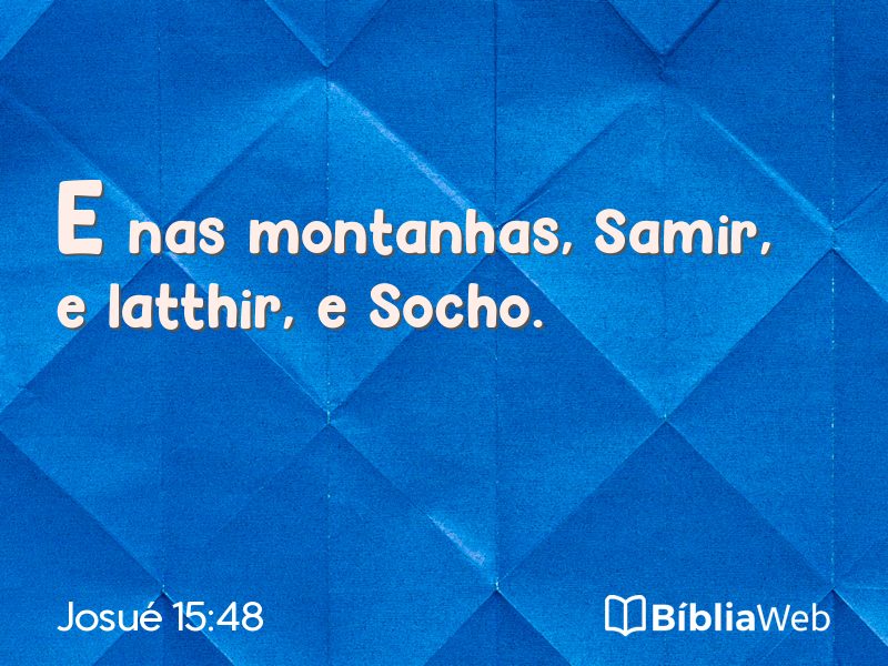 Josué 15:48 em imagem para compartilhar