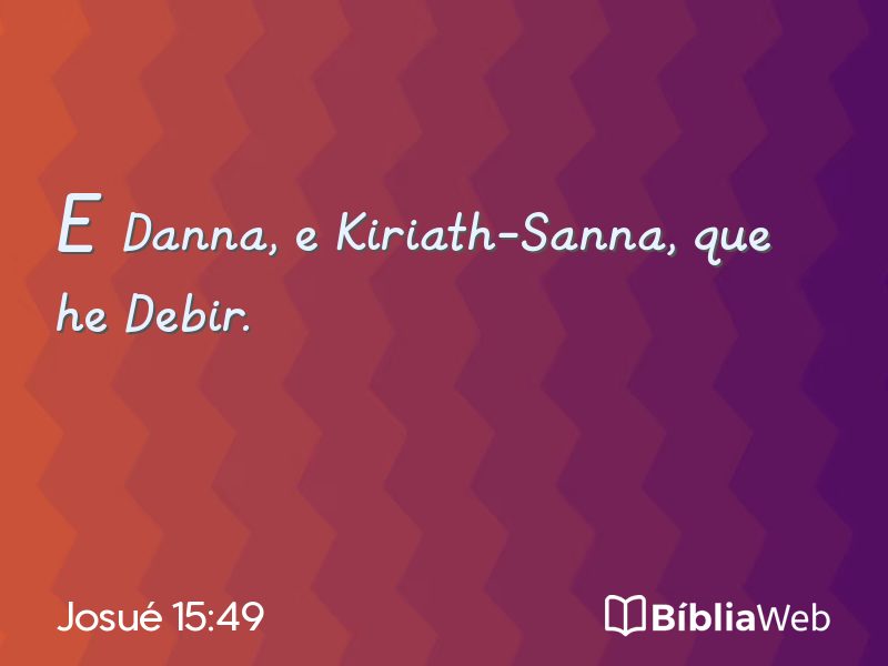 Josué 15:49 em imagem para compartilhar