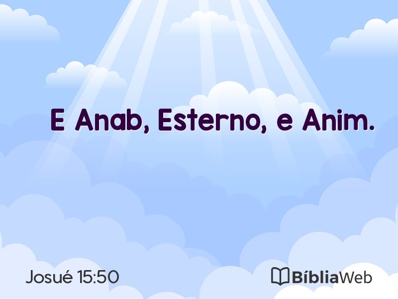 Josué 15:50 em imagem para compartilhar