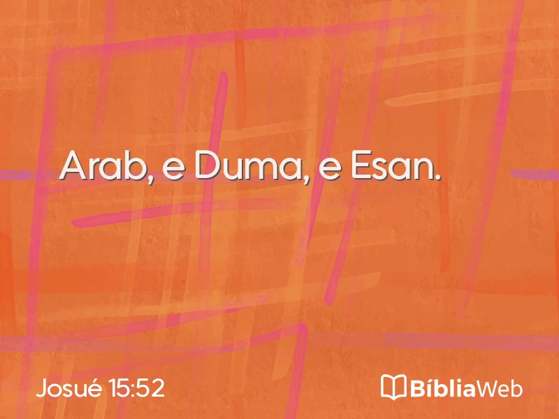 Josué 15:52 em imagem para compartilhar