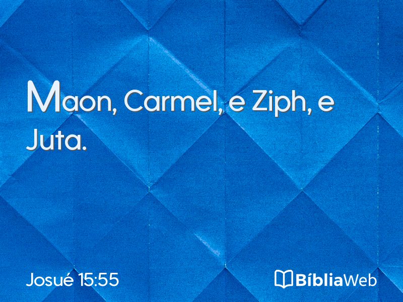 Josué 15:55 em imagem para compartilhar