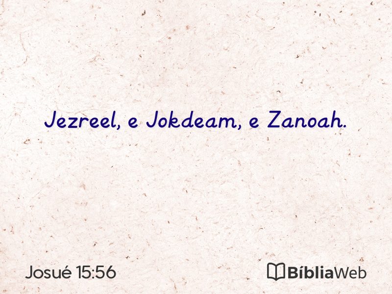 Josué 15:56 em imagem para compartilhar