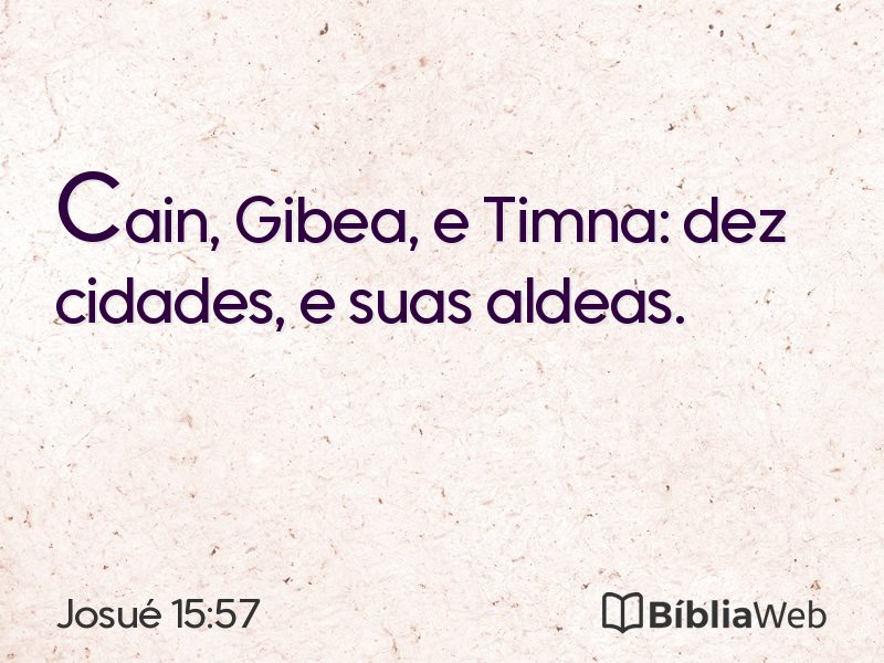 Josué 15:57 em imagem para compartilhar