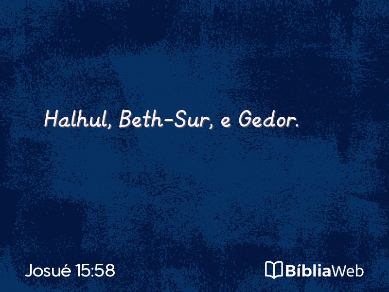 Josué 15:58 em imagem para compartilhar