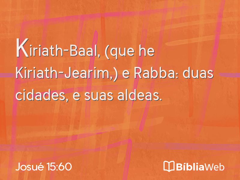 Josué 15:60 em imagem para compartilhar