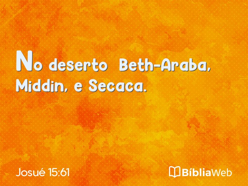 Josué 15:61 em imagem para compartilhar
