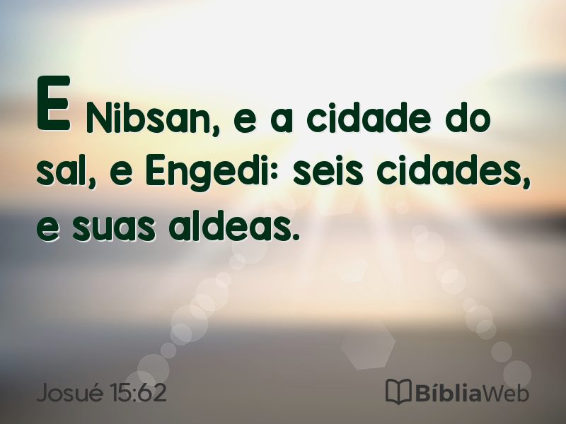 Josué 15:62 em imagem para compartilhar