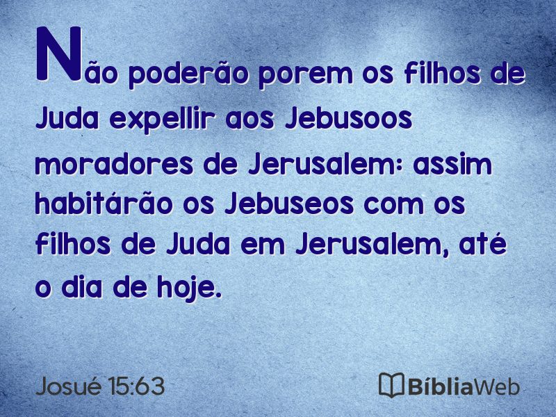 Josué 15:63 em imagem para compartilhar