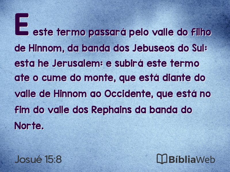 Josué 15:8 em imagem para compartilhar