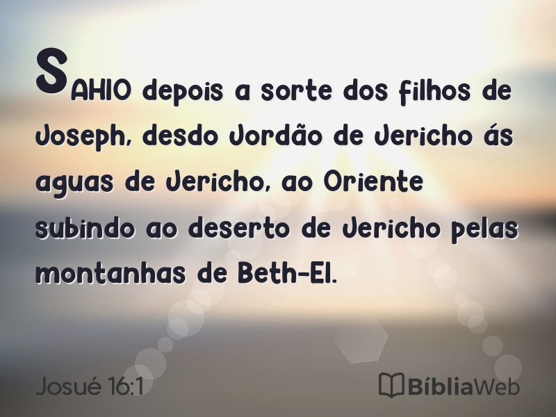 Josué 16:1 em imagem para compartilhar