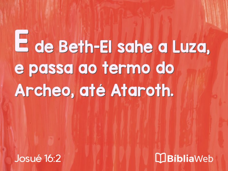 Josué 16:2 em imagem para compartilhar