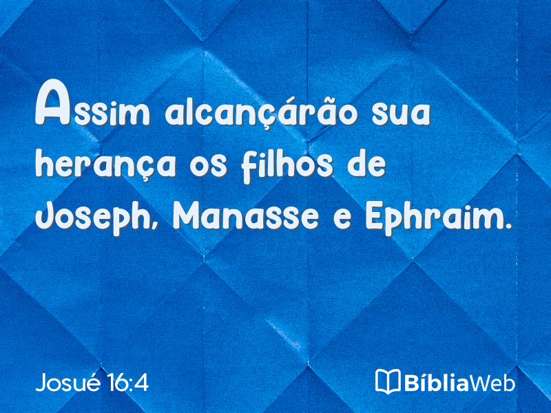 Josué 16:4 em imagem para compartilhar