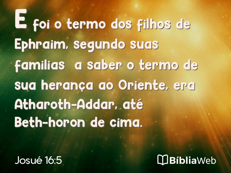Josué 16:5 em imagem para compartilhar
