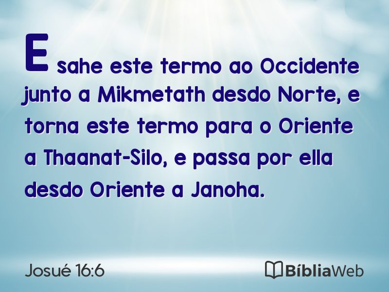 Josué 16:6 em imagem para compartilhar