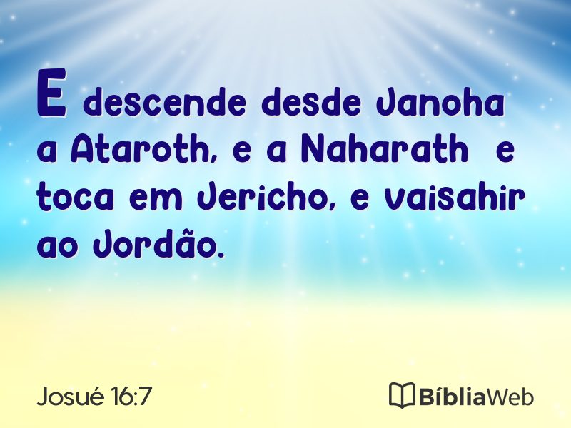Josué 16:7 em imagem para compartilhar