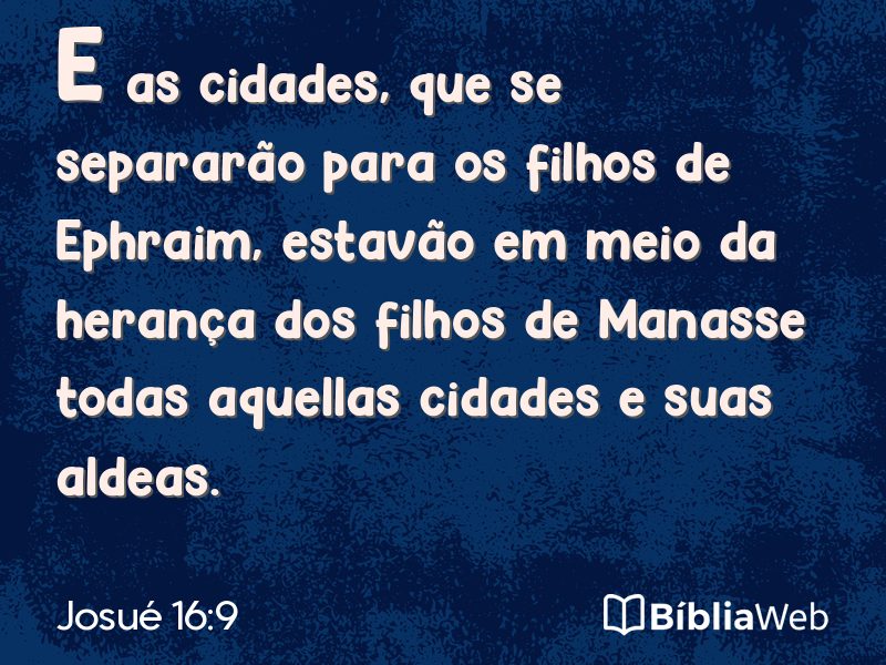 Josué 16:9 em imagem para compartilhar
