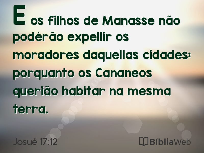 Josué 17:12 em imagem para compartilhar