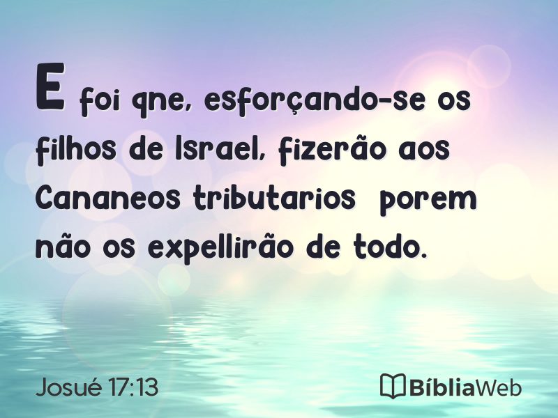 Josué 17:13 em imagem para compartilhar