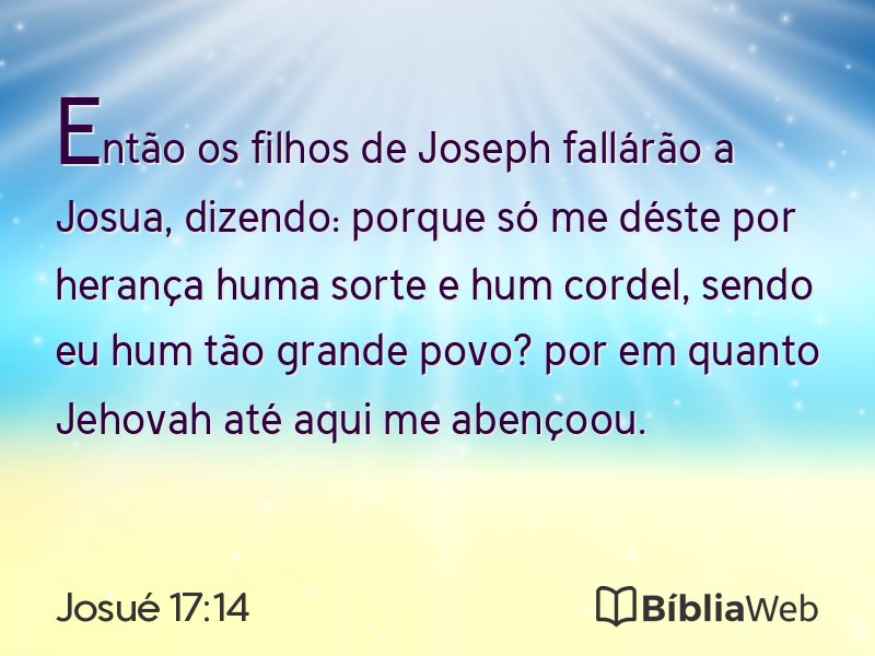 Josué 17:14 em imagem para compartilhar