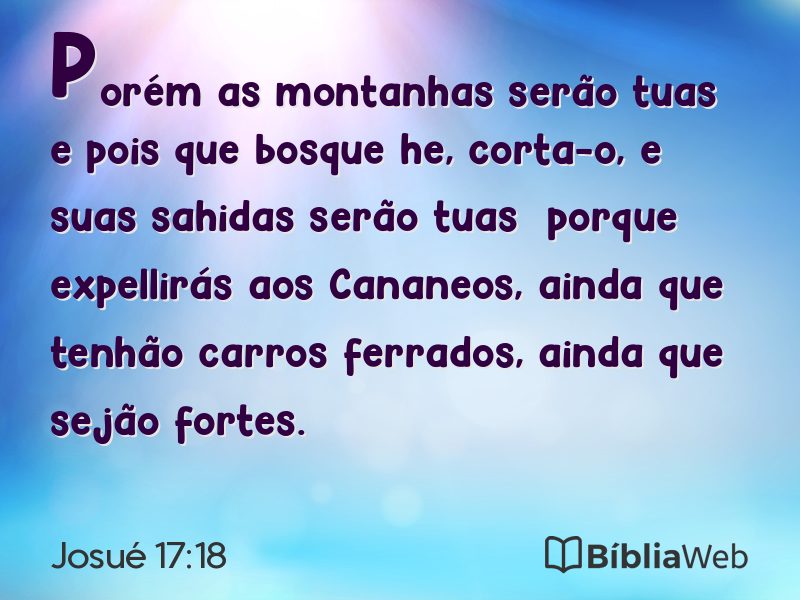 Josué 17:18 em imagem para compartilhar