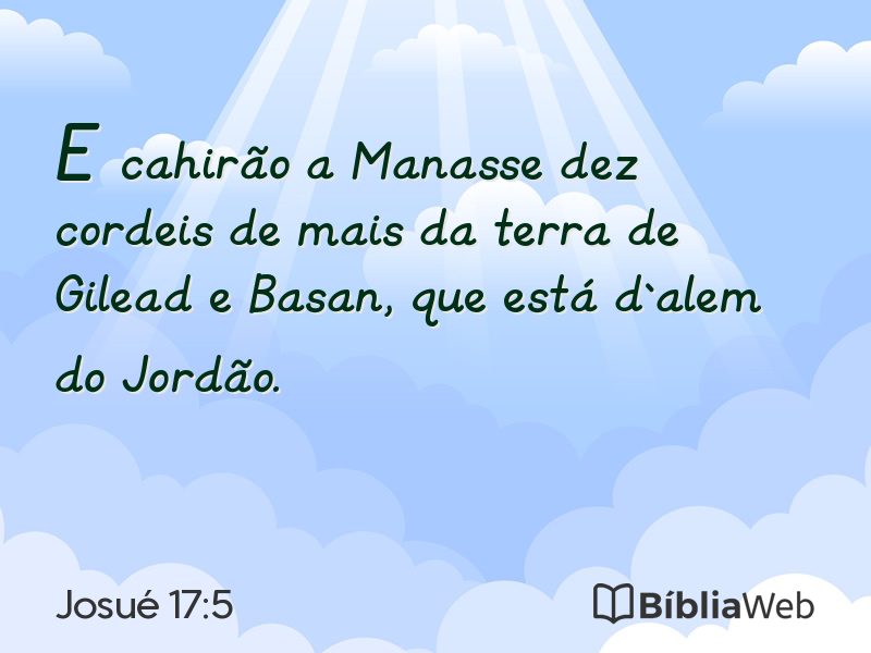 Josué 17:5 em imagem para compartilhar