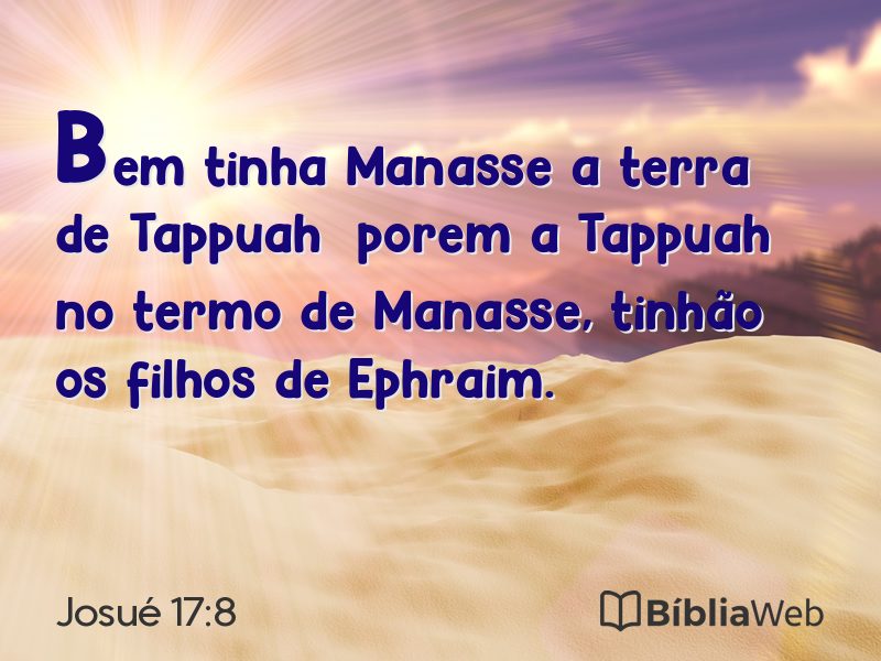 Josué 17:8 em imagem para compartilhar
