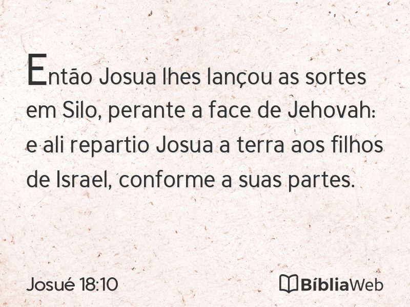 Josué 18:10 em imagem para compartilhar