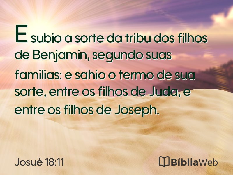 Josué 18:11 em imagem para compartilhar
