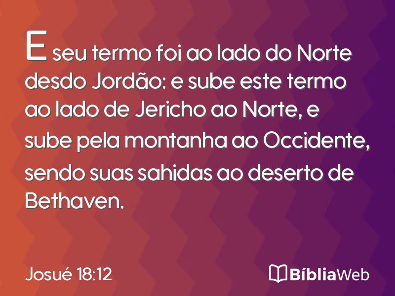 Josué 18:12 em imagem para compartilhar