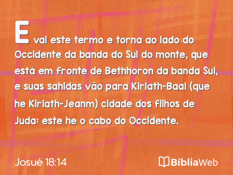 Josué 18:14 em imagem para compartilhar