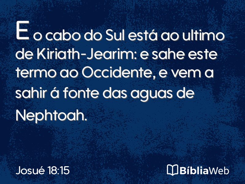 Josué 18:15 em imagem para compartilhar