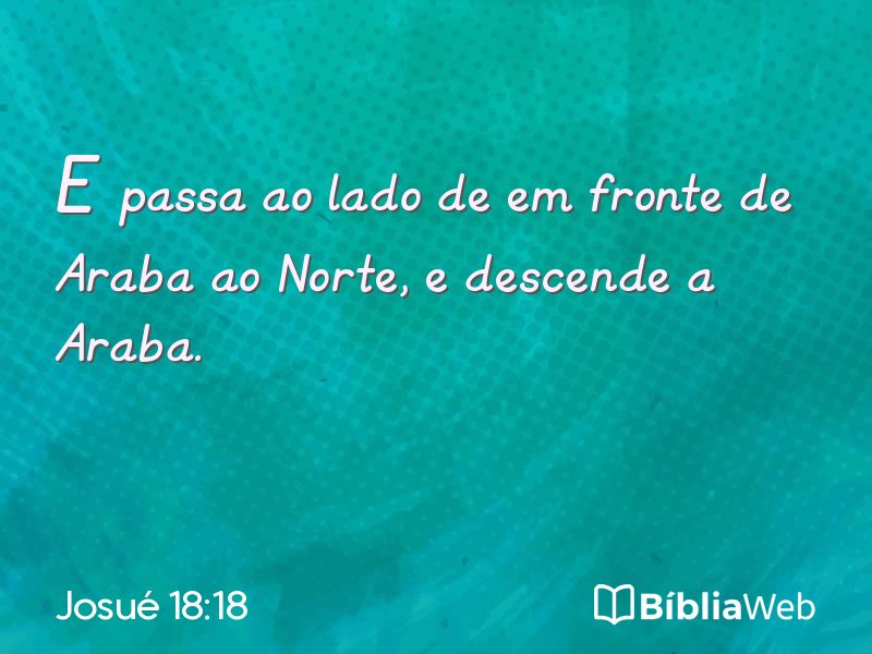 Josué 18:18 em imagem para compartilhar