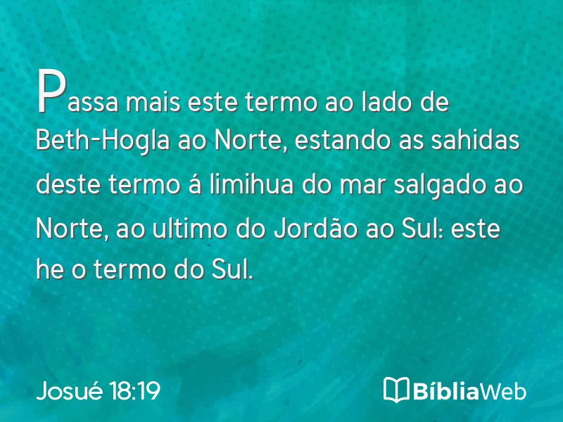 Josué 18:19 em imagem para compartilhar