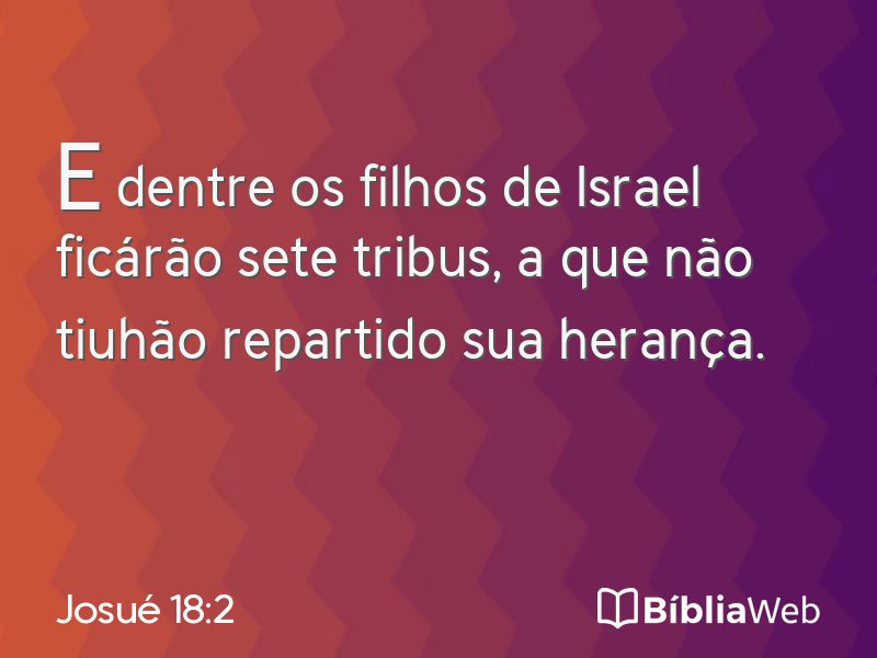 Josué 18:2 em imagem para compartilhar