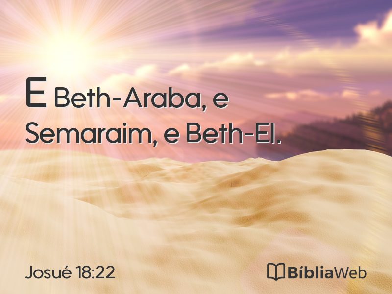 Josué 18:22 em imagem para compartilhar