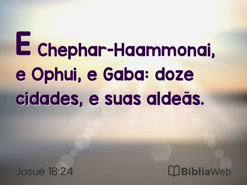 Josué 18:24 em imagem para compartilhar