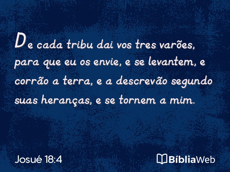 Josué 18:4 em imagem para compartilhar